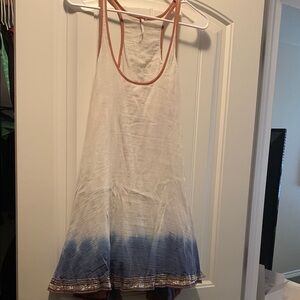 White and Blue Ombre free people dress